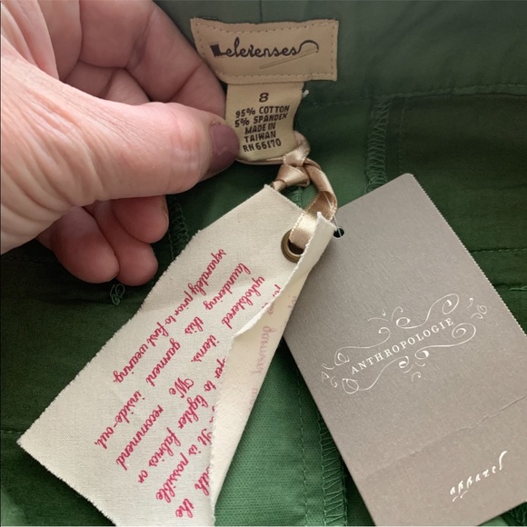 Anthropologie Elevenses Green Skirt 8 NWT - Picture 7 of 8